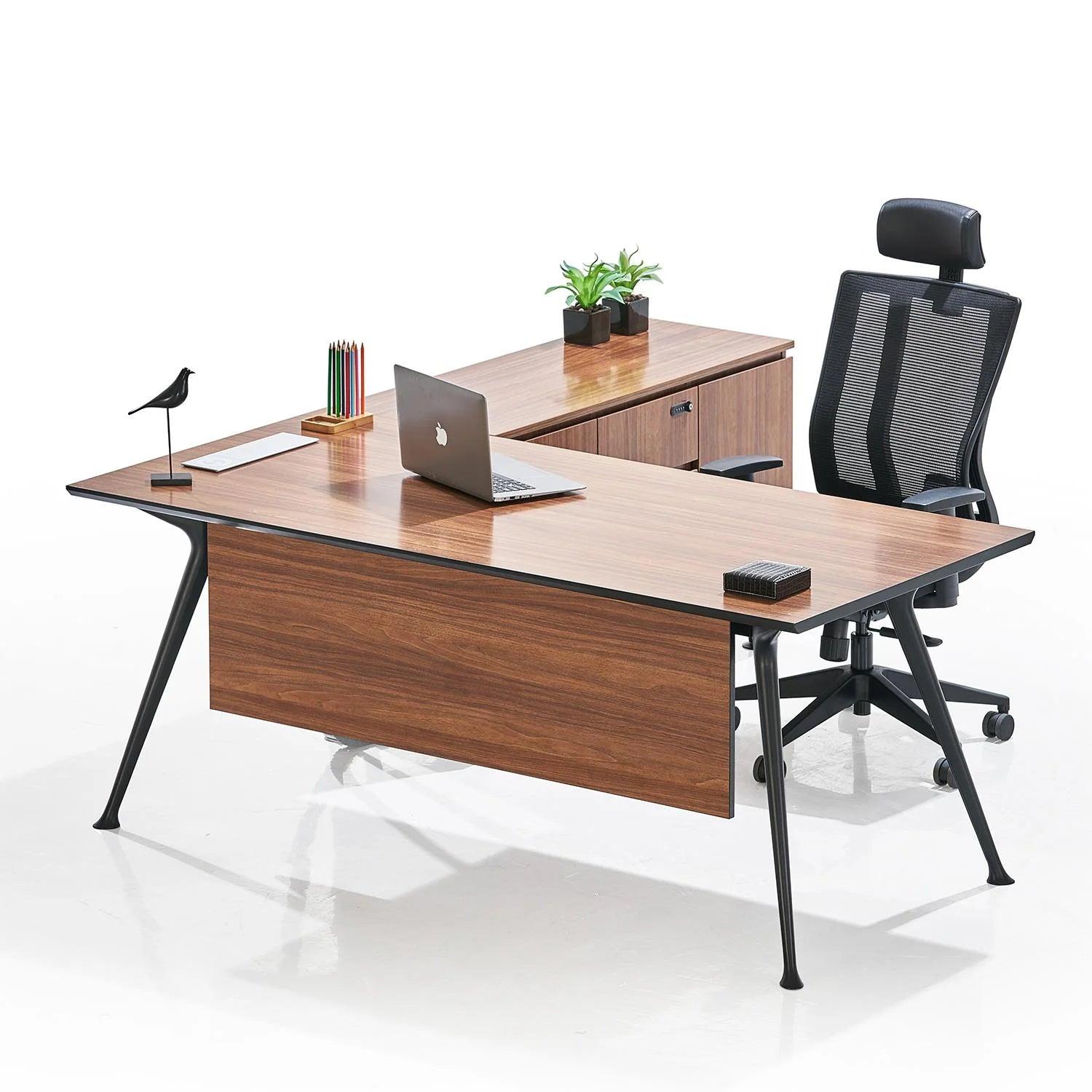 Executive Table Allure Series with side storage options in Mumbai by Woodware