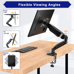 Single Monitor Stand Gas spring upto 27" Monitor (Flange/Clamp Mount) - SingleMonitorGasSpringangles in Mumbai by Woodware