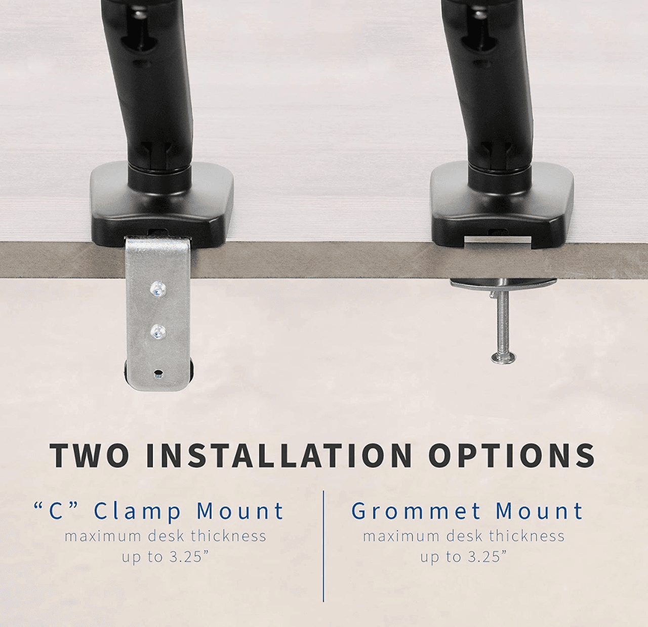 Single Monitor Stand Gas spring upto 27" Monitor (Flange/Clamp Mount) - SingleMonitorGasSpringclamp1 in Mumbai by Woodware