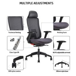 Zoy HB Black Office Chair - redoak_zone-hb-black_chair-executive_info_02_720x_02e8e74b-5934-45d0-b031-d1d2a7df2e16 in Mumbai by Woodware