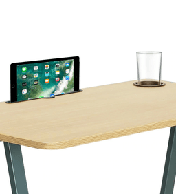 Vego Table for Home or Office - vego-study-table-with-mobile-holder-in-urban-teak-finish-by-woodware-vego-study-table-with-mobile-ho-dtehap in Mumbai by Woodware